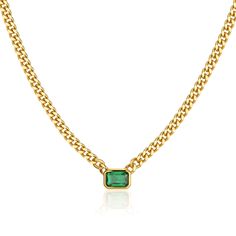 PRICES MAY VARY. Title: espere Baguette CZ Necklace | Emerald Cut Pendant Cuban Link Chain Choker 14'' with 2'' Extender. Product Type: Departments > Women > Jewelry > Necklaces > Chokers Baguette Necklace, Cuban Necklace, Necklace Emerald, Necklace Extender, Cz Necklace, Cuban Link Chain, Cuban Link, Chain Choker, Emerald Cut