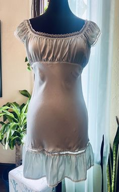 Back when Juicy Couture first came out and made quality garments! 100% silk. Absolutely perfect silvery-blue color. Size US womens med. Fits size 8 mannequin like it was made for her. Perfect vintage condition! Silvery Blue, Mode Inspo, Blue Silk, Silver Blue, Dress Clothes For Women, Juicy Couture, Slip Dress, Outfit Inspirations, Fashion Inspo