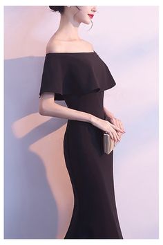 Formal Long Black Mermaid Evening Dress Off Shoulder - $78.48 #S1496 - SheProm.com Elegant Off-shoulder Mermaid Party Dress, Elegant Black Off Shoulder Dress For Wedding, Elegant Black Off-shoulder Dress For Wedding, Elegant Off-shoulder Mermaid Dress For Banquet, Elegant Black Off Shoulder Evening Dress, Elegant Black Mermaid Dress For Banquet, Black Off-shoulder Wedding Dress, Elegant Black Off-shoulder Prom Dress, Elegant Black Off Shoulder Prom Dress