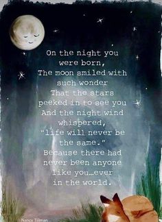 On The Night You Were Born, Goodnight Poetry, Good Night All, Poetry Lovers, Mom Life Quotes, Happy Thoughts, Birthday Quotes, Good Thoughts, Grandchildren