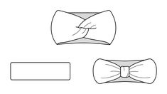 the bow tie is shown in black and white, with an empty tag below it