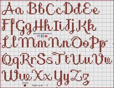 a cross stitch pattern with the letters and numbers