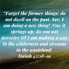 an image with the bible verse written in white and blue on it, against a green background