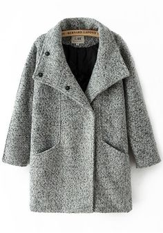 Boucle Coat Clothing Diys, Grey Plain, Boucle Coat, Tweed Coat, Winter Coats Women, Fashion Essentials, Minimal Fashion, Sweater Weather