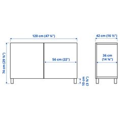 the measurements for an entertainment center with two doors and one door on each side,