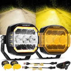 two different images of the same headlight