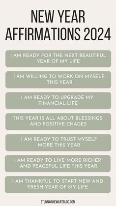 the new year affirmations are here to help you get ready for your next life