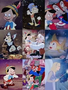 many different cartoon characters are shown together in this collage with the caption's name