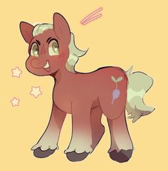 an image of a pony with stars around it