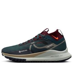 Nike Green Trail Running Shoes For Hiking, Nike Pegasus Trail 4, Nike Pegasus, Stylish Sneakers, Gore Tex, Nike, Green