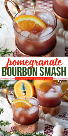 Spice up your holiday drink game with a Pomegranate Bourbon Smash! This cocktail blends bourbon with the bold, fruity flavor of pomegranate juice and a splash of orange for a citrusy twist. The homemade Honey-Ginger Syrup adds a unique depth and a touch of sweetness. It’s perfect for entertaining or just treating yourself to something special. Bourbon Smash Cocktail, Unique Cocktail Recipes, Bourbon Smash, Honey Ginger, Ginger Syrup, Homemade Syrup, Best Cocktail Recipes