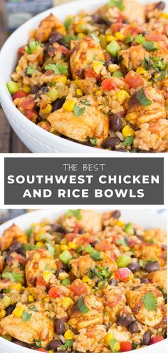 the best southwest chicken and rice bowls