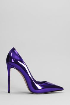 Eva 120 Pumps in Viola leather, pointed toe, 120 mm heel, leather sole, Made in Italy, 100% leather | Le Silla Women's Eva 120 Pumps in Viola Leather in Purple | FW23/24 Luxury Marketing, Kinds Of Shoes, Luxury Retail, Luxury Boutique, High Heel Shoes, In Italy, Pumps, Italy, Women Shoes