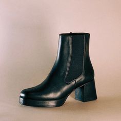 BHAVA BROOKLYN VEGAN PLATFORM CHELSEA BOOT Timeless Boots, Vegan Italian, 2 Block, Vegan Boots, Platform Loafers, Eco Chic, October 2, Vegan Fashion, Year 2