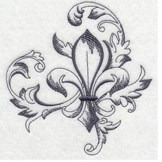 a drawing of a fleur de lis