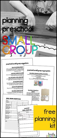 an image of a group of small groups with the text, planing preschool smart group