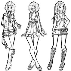 Picklegrl’s art rurned into a coloring page ❤️ Colouring Pages Of People, Coloring Pages Outfit, Coloring Page Character, Coloring Fashion Sketches, Drawing Picklegrl, Mini Skirt Drawing Reference, Picklegrl Coloring Page, Gyaru Coloring Page, Cheerleader Coloring Pages