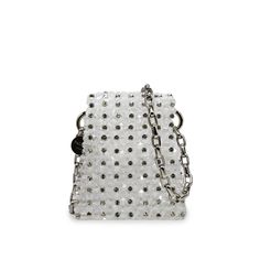 Introducing the Diamond Mini Milan N2, a petite shoulder bag that embodies elegance and style. Crafted with meticulous attention to detail, this mini-sized bag is adorned with crystals beads and crystals in a setting that add a touch of glamour to any outfit. The unlined interior provides a minimalist aesthetic while offering ample space to fit your essentials. Material: Crystals beads and crystal in a setting Unlined Height: 13 cm Width: 11 cm Depth: 5 cm Complete with a 1-meter chain Made in: Crystals Beads, Crystal Bags, Minimalist Aesthetic, White Silver, Gold Hardware, Crystal Beads, Timeless Elegance, Milan, Sparkle