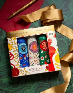 Nothing Smells as Good as the Winter Scents from L'Occitane | Cup of Jo Hand Cream Gift Set, Cup Of Jo, Shea Butter Hand Cream, Winter Scents, Room Scents, Body Milk, L Occitane, Creative Packaging Design