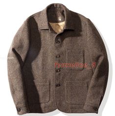 Store Categories Work Jacket Winter Warm Men's Wool Tweed Coat retro Casual Pockets Top Product Description Outer Shell Material 85% wool 15% nylon Department Men Style Overcoat Brand Unbranded Type Jacket Closure Button Occasion Business,Casual,Formal,Travel,Workwear Fabric Type Tweed Accents Button Vintage Yes Features All Seasons,Bodywarmer,Collared,Pockets Season Fall,Spring,Winter Pattern Solid Lining Material Cotton Insulation Material / Model / Theme Retro,American Country/Region of Manuf Winter Brown Pea Coat With Pockets, Brown Wool Coat With Pockets For Business, Long Sleeve Tweed Sport Coat, Brown Wool Outerwear With Herringbone Pattern, Brown Wool Tweed Jacket With Long Sleeves, Brown Wool Herringbone Outerwear, Winter Tweed Sport Coat With Herringbone Pattern, Casual Winter Tweed Jacket With Pockets, Brown Pea Coat With Pockets For Fall