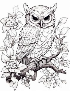 Skill-Enhancing Owl Coloring Pages - Kids' Growth Zentangle Butterfly, Realistic Owl Tattoo, Owl Coloring, Owl Printables, Owl Coloring Pages, Motor Development, Flash Tattoo Designs, Owls Drawing