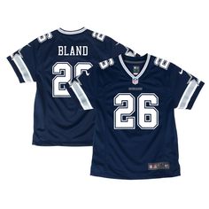 When DaRon Bland is on the field, opposing teams take notice, so help your youngster show some love for one of the top players in the NFL with this exclusive Dallas Cowboys Game jersey from Nike. Complete with mesh panels for extra breathability, this jersey replicates the authentic one that DaRon Bland wears every Sunday, giving your young fan the perfect piece of gear for every Dallas Cowboys game this season. Nike Game Loose fit Machine wash, tumble dry low Material: 100% Polyester Tricot Mes Dallas Cowboys Game, Dallas Cowboys Jersey, Cowboy Games, Youth Game, American Football Jersey, Watch Football, Game Jersey, Boys Nike, Fit Check