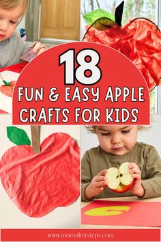 apple crafts for kids that are fun and easy to make