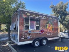 a food truck parked in a parking lot