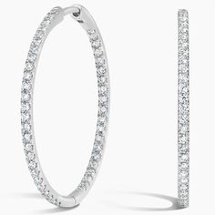 Medium Perfect Hoop Diamond Ears - 14K White Gold. Our experts precision-crafted these hoops with streamlined natural diamonds all the way around and an integrated latch-back closure for sleekness and security (3/4 total carat weight). Medium: 30mm tall, 2mm wide.

With unmatched craftsmanship and attention to detail, every aspect of each piece in The Perfect Collection is expertly designed for a look that lasts a lifetime. Brilliant Earth, Diamond Hoop Earrings, Accessories Jewelry Earrings, Lab Diamonds, Natural Diamonds, Diamond Earrings, The Way, Jewelry Accessories, Lab