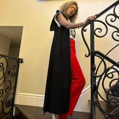 Black Long Vest Size S Made in Europe Black Oversized Outerwear For Evening, Hot Pink Tops, Long Vest, Long Vests, Orange Top, Long Summer Dresses, Green Tops, Colored Blazer, Pink Tops