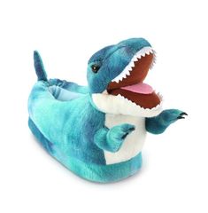 a stuffed toy shark with its mouth open