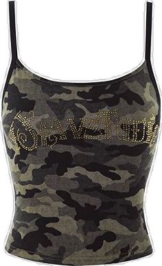 Green Fitted Tank Top For Streetwear, Summer Stretch Camouflage Tops, Fitted Camouflage Sleeveless Top, Fitted Sleeveless Camouflage Top, Military Style Camouflage Tops For Summer, Summer Military Style Camouflage Tops, Summer Military Camouflage Tops, Casual Camouflage Tank Top, Casual Camouflage Tank Top For Summer