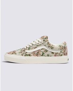 Old Skool Tapestry Floral Shoe Street Skater, Floral Vans, Vans Classic Slip, Vans Store, Music And Fashion, Van Doren, Floral Sneakers, Vans Logo, Footwear Design