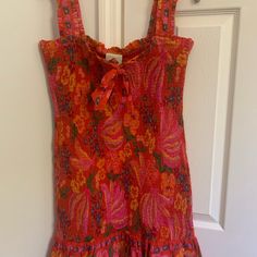 Farm Rio Mini Dress Size L Brand New Never Worn Farm Rio, Bananas, Red Dress, Colorful Dresses, Mini Dress, Brand New, Womens Dresses, Red, Women Shopping