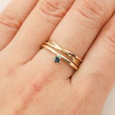 Nature Inspired Engagement Ring, Trinity Ring, Sapphire Solitaire Ring, September Birthstone Rings, Minimalist Engagement Ring, Sapphire Solitaire, Heart Necklace Diamond, Ring Simple, Alternative Engagement Rings