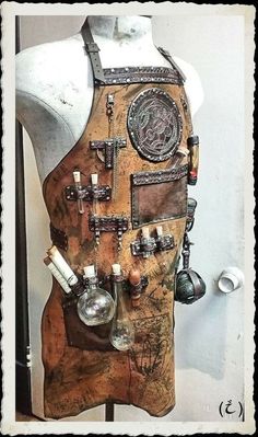 Steam Punk Diy, Diesel Punk, Steampunk Decor, Style Steampunk, Steampunk Cosplay, Steampunk Diy, Leather Apron, Steampunk Accessories