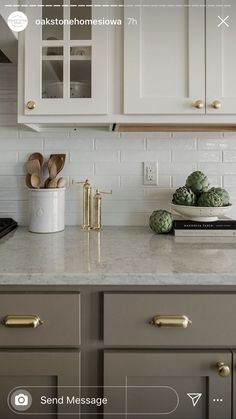 the kitchen counter is clean and ready for us to use