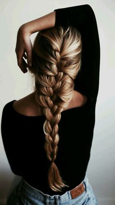 Beautiful Braid French Braid Hairstyles, Fishtail Braid, Foto Tips, Long Blonde, Long Blonde Hair, Braids For Long Hair, Hair Dos, Gorgeous Hair, Copic