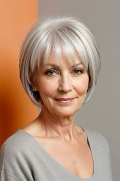 Short Bob For Round Face, Pageboy Haircut, Chin Length Haircuts, 60 Plus, Haircuts For Medium Length Hair, Fine Straight Hair, Grey Hair Inspiration, Hair Mistakes, Chin Length Hair