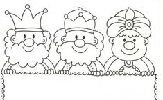 three cartoon characters with crowns on their heads