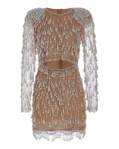 Edgy Glam, Natural Hair Removal, Leonie Hanne, Intricate Beading, Spring 23, Girls Stuff, Champagne Dress, Illusion Tulle, School Dropout