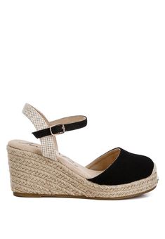 These Wedge Espadrille Sandals are the ultimate blend of comfort and chic, giving your summer wardrobe an upgrade. Whether you're strolling down the boardwalk or hitting up a rooftop party, these sandals are here to make a statement, both in style and stature!Type: SandalsUpper Material: Micro SuedeLight Cushion InsolesOuter Sole: TPRClosed Round ToePin Buckle FasteningEspadrille Wedge HeelsSH4679 Style: Casual Closure: Buckle Material Composition: Micro Suede Rooftop Party, Fall Capsule Wardrobe, Espadrille Sandals, Slipper Socks, Slipper Shoes, Flat Boots, Flat Sneakers, Sneaker Heels, Wedge Espadrille