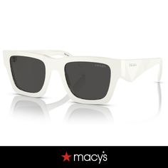 in stock Designer Optic White Sunglasses With Gradient Lenses, Luxury Optic White Sunglasses With Mirrored Lenses, Luxury White Wayfarer Sunglasses, Luxury Optic White Sunglasses With Polarized Lenses, Men's Sunglasses, Prada, Mens Sunglasses, Pick Up, Buy Online