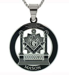 (1) One Silver Tone Stainless Steel Masonic Pillars And Altar Pendant. Necklace For Freemason's - Includes 24" Inch Matching Chain. New Without Tags. This Unique Freemason Jewelry Piece Has An Etched Face Design With A Duo Tone Look. A Perfect Gift For Any Member Of The Masons! Masonic Freemason, Duo Tone, Disc Pendant, Mens Accessories Jewelry, Face Design, Necklace Online, Fashion Jewelry Necklaces, Chain Pendants, Compass