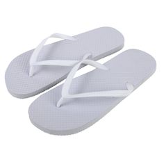 Our wholesale flip flops are now available. These sets are pre-assorted with small, medium, & large sizes. Perfect for outdoor use during the warm summer days. Case Includes 50 Pairs Small - 14 Pairs Medium -22 Pairs Large- 14 Pairs White Flip Flops For Summer Outdoor, White Adjustable Sandals For Pool, Adjustable White Sandals For Pool, Adjustable White Sandals For The Pool, Outdoor White Non-slip Flip Flops, Adjustable White Pool Sandals, White Flip Flops For Beach Season, White Summer Flip Flops For Outdoor, Adjustable Lightweight Flip Flops For Beach Season