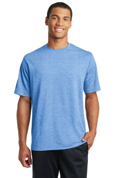 Sport-Tek ® PosiCharge ® RacerMesh ® Tee. ST340 - TRUE ROYAL HEATHER - L | Sport-Tek PosiCharge RacerMesh Top in True Royal Blue Heather Size Large Mesh Texture, Blank Apparel, Work Wear Women, Athletic Outfits, Zip Sweatshirt, Shirt Outfit, Royal Blue, Short Sleeve Tee, Work Wear