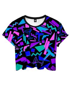 100% original designs crafted exclusively for Vapor95. Every order is handmade specifically for you. To ensure your All Over Print Crop Top maintains its eternally flawless vibrant colors, we use a customized sublimation process that bonds the artwork directly into the fabric. We use a proprietary Polyester blend material that is exceptionally soft and slightly stretchy for a relaxed fit. Your crop top is manufactured in and shipped from Los Angeles. Sporty Multicolor Sublimation Design For Streetwear, Multicolor Printed Sublimation Design For Sports, Fitted Multicolor Sublimation Design With Custom Print, Casual Fitted Printed Sublimation Design, Sporty Black Sublimation T-shirt With Graphic Design, Fitted Sublimation Design T-shirt For Streetwear, 90s Inspired Black Top With Sublimation Print, Fitted Black Printed Sublimation Design, Casual Sublimation Design T-shirt With Custom Print For Sports