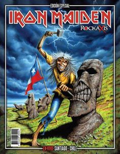 the cover to iron maiden rock's album