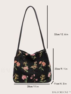 BagForLove - Floral Embroidered Hobo Bag: Chic Graphic Design & Intricate Detail Product Description Color Multicolor Details Flowers Magnetic Yes Type Square Bag Bag Size Medium Strap Type Double Handle Pattern Type Plants Closure Type Magnet Style Fashionable Features Lightweight Composition 100% Polyester Material Fabric Size Chart INCH CM Bag Length Bag Width Bag Height Handle Height 11 inch 4.3 inch 9.1 inch 12.6 inch Bag Length Bag Width Bag Height Handle Height 28 cm 11 cm 23 cm 32 cm Details Pictures Similar Products h2 { text-align: center; } /* æ¢è¡ */ li{ white-space: normal; word-break: break-all; word-wrap: break-word; } .red-box { width: 100%; display: flex; flex-direction: row; flex-wrap: wrap; justify-content: center; } .red-box > div { width: 190px; height: 250px; margin Chic Graphic Design, Floral Graphic, Word Wrap, Bag Bag, Square Bag, Hobo Bag, Polyester Material, Graphic Design, Square