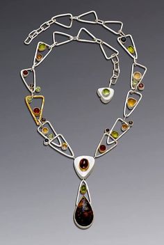 Cynthia Lester won 3rd place in Rio Grande's Pinterest competition Professional Jewelry, Moon Jewelry, Jewelry Design Necklace, Handmade Pendants, Chains Jewelry, Jewelry Making Supplies